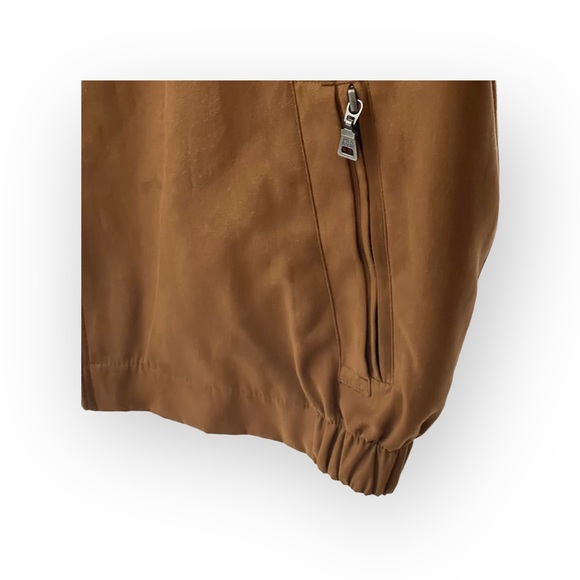 new Jos A Bank 𖤐 Traditional Fit Microsuede Bomber Jacket 𖤐 Cognac 𖤐 Medium - Picture 5 of 17